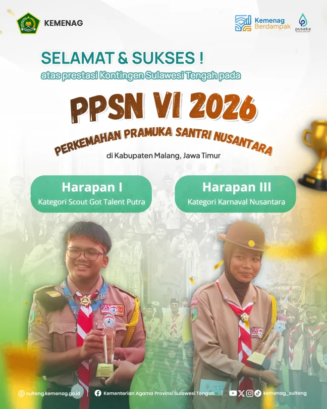 Selamat Prestasi Kontingen Sulteng pada PPSN VI 2026