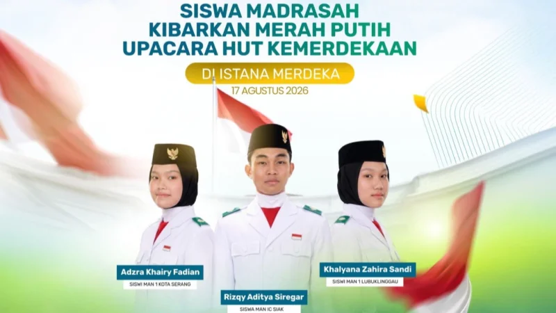 Tiga Siswa Madrasah Terpilih Jadi Paskibraka HUT ke-81 RI di Istana Merdeka