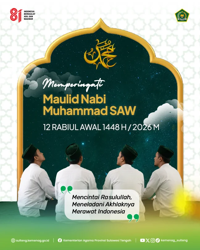 Selamat memperingati Maulid Nabi Muhammad SAW, 12 Rabiul Awal 1448 H