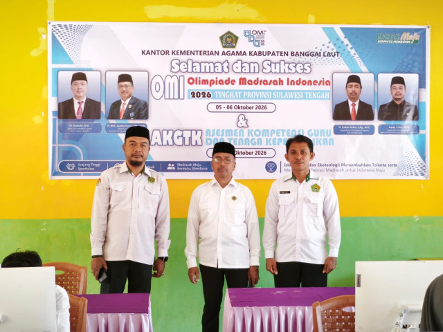 Dorong Prestasi Madrasah, Kakankemenag Banggai Laut Pantau OMI Tingkat Provinsi