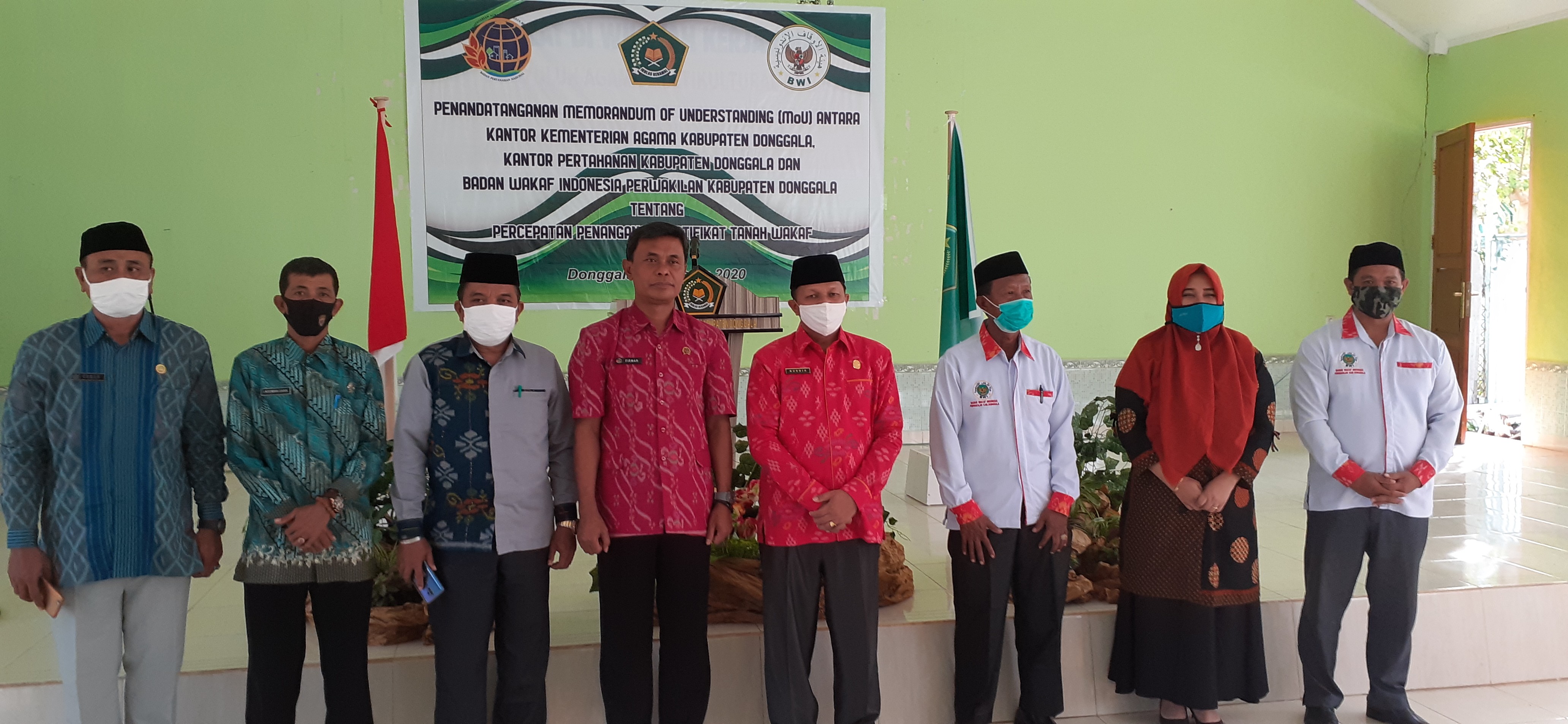 Kemenag Donggala, Kantor Pertanahan, dan BWI Teken MOU