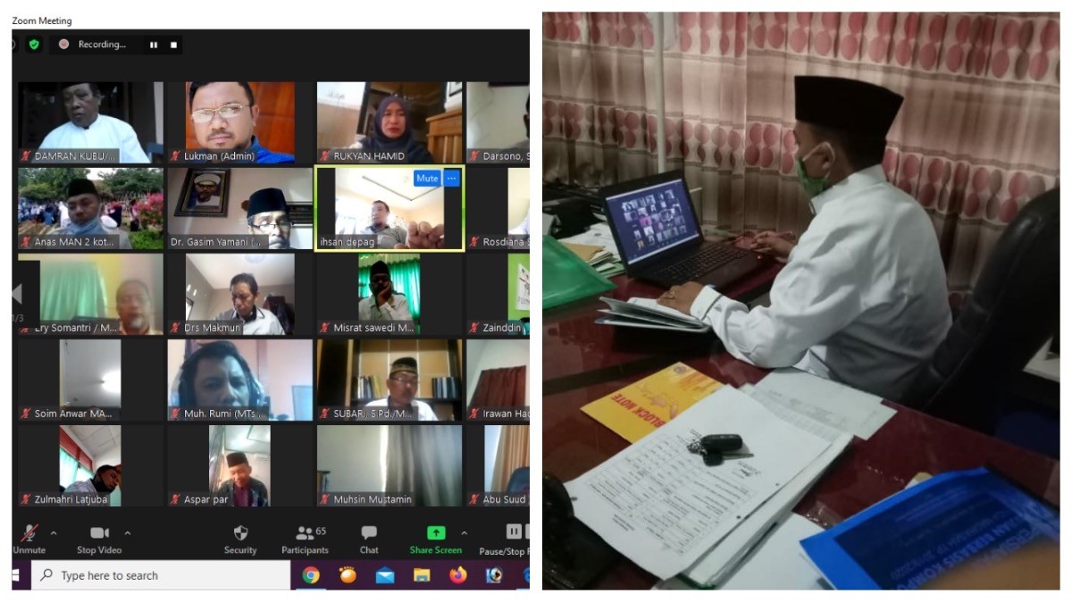 Kepala MAN 1 Parigi Ikuti Rapat Virtual Bidang Pendidikan Madrasah