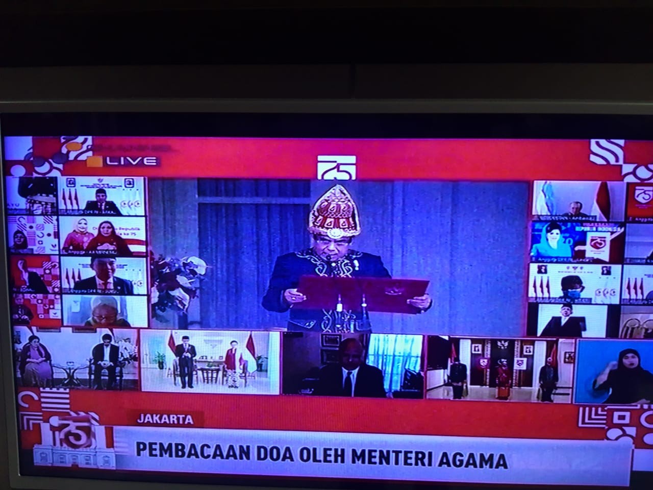 HUT ke-75 RI, Menag Ajak Tokoh dan Umat Beragama Songsong Tatanan Baru