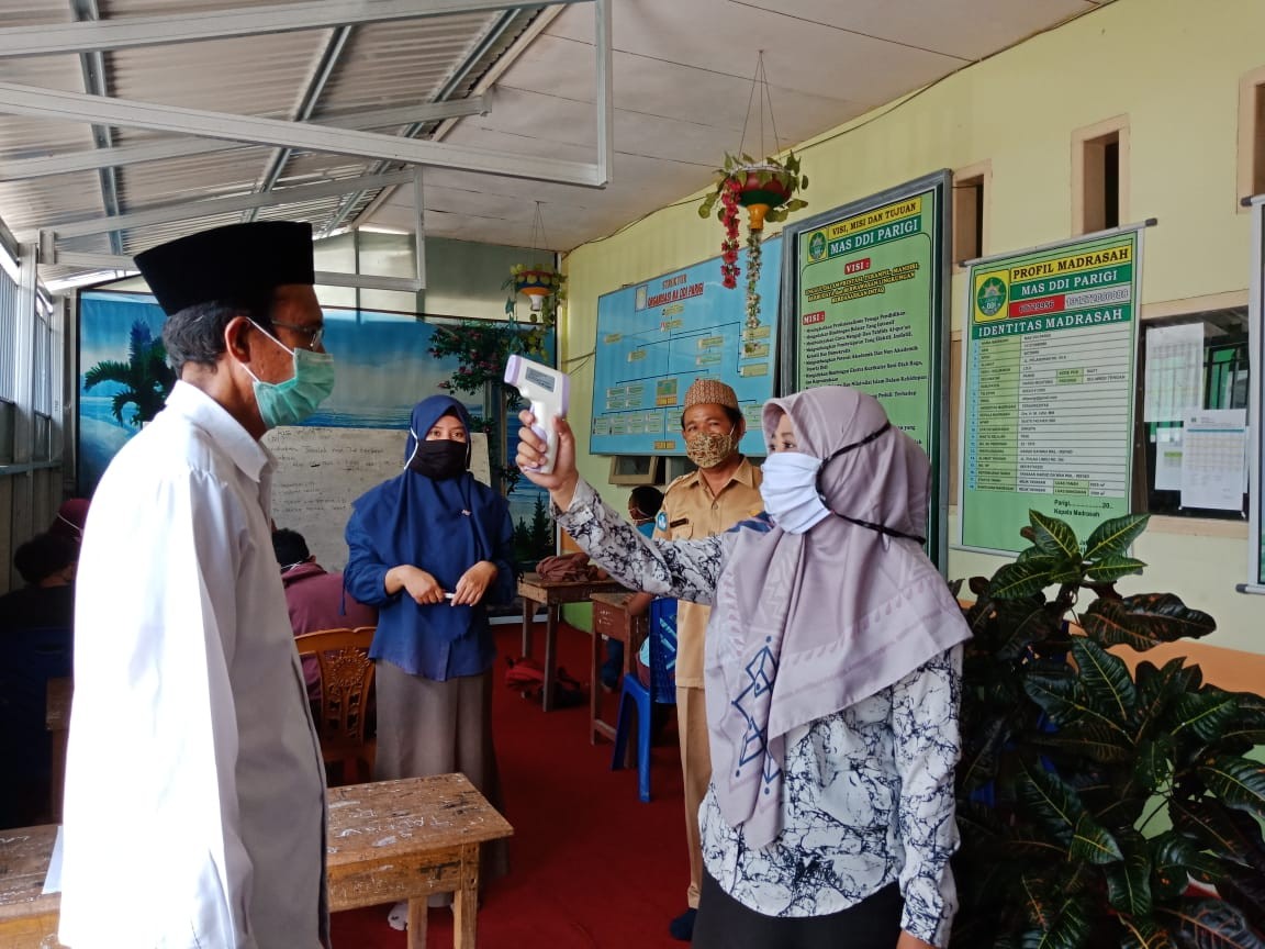 Kepala KanKemenag Parmout Monitoring Kesiapan Pembelajaran Tatap Muka di Madrasah
