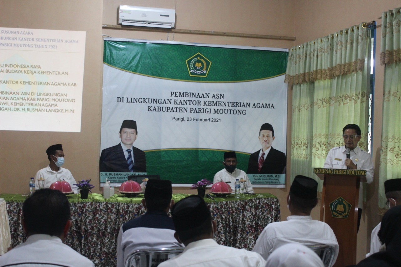 Kakanwil Kunjungan Kerja Sekaligus Silaturahim Bersama ASN Di Lingkup Kemenag Parimo