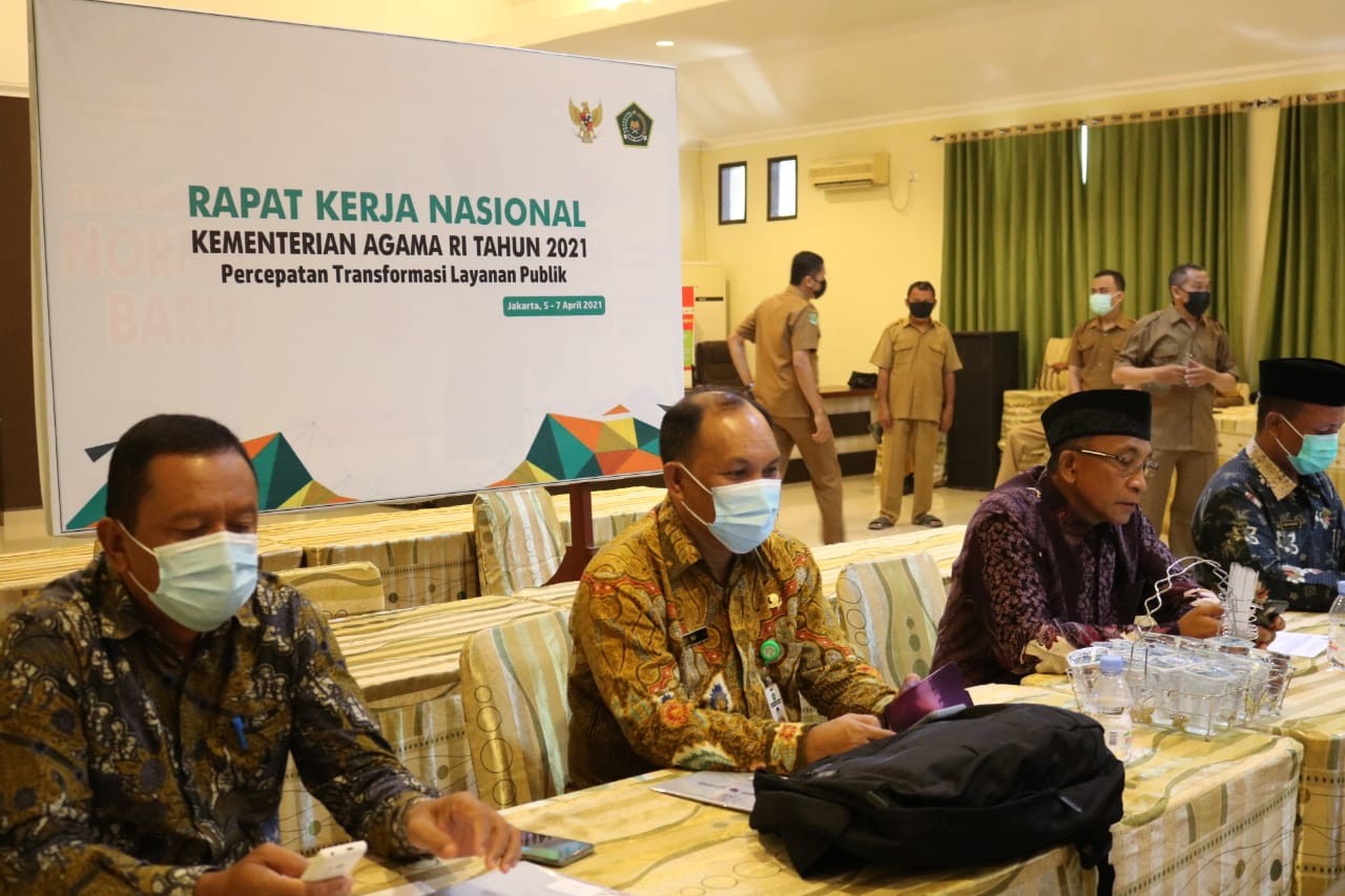 Kakankemenag Balut : Rakernas Kemenag RI Tahun 2021 Memberikan Nilai Positif