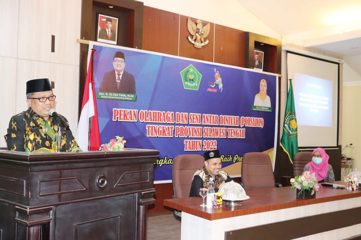 Kakanwil Kemenag Sulteng Buka PORSADIN Tingkat Provinsi Sulteng 