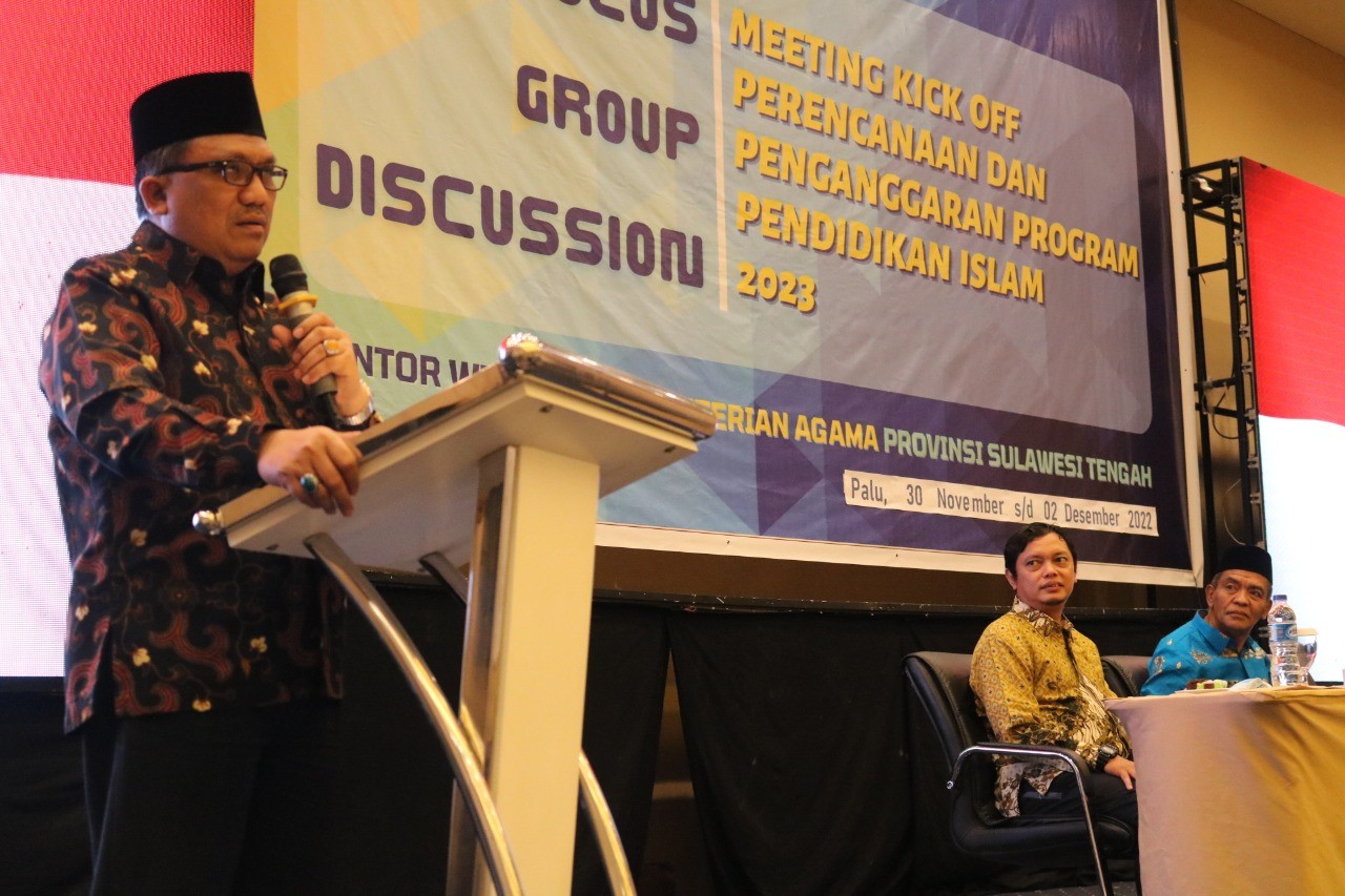 Kakanwil Buka FGD Perencanaan dan Penganggaran Program Pendidikan Islam 2023