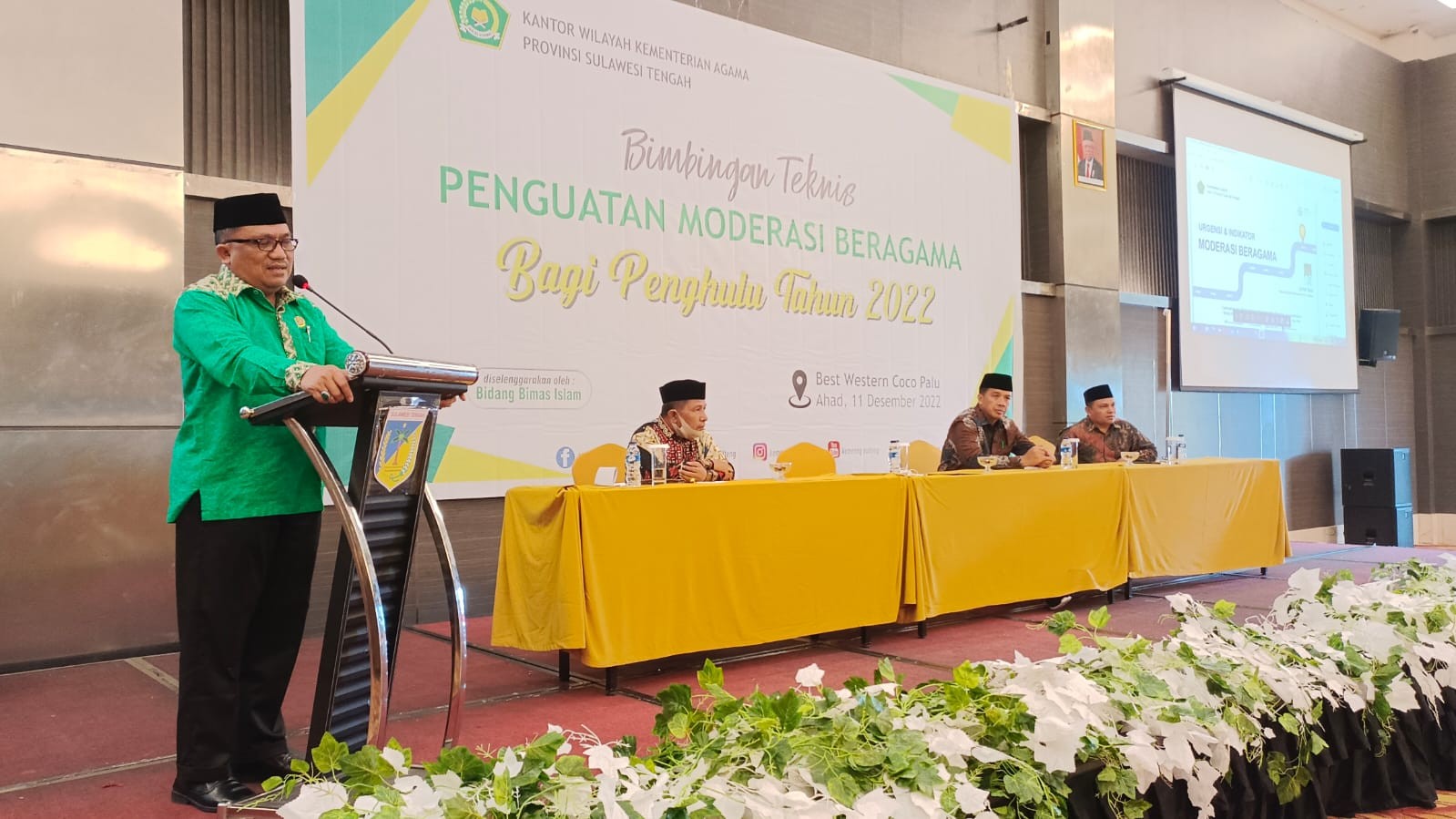 Kakanwil Kemenag Sulteng Membuka Penguatan Moderasi Beragama Bagi Penghulu