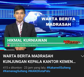 MAN 2 Kota Palu Resmi Luncurkan Kanal YouTube MAN 2 TV Palu