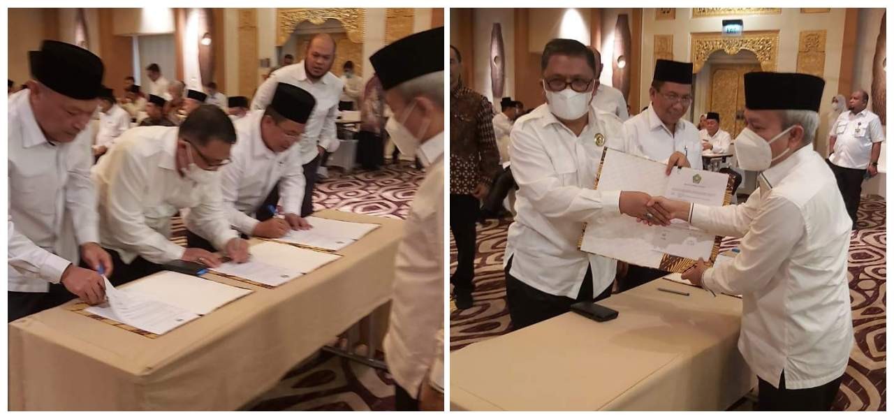 Kakanwil Kemenag Sulteng Tanda Tangani Perkin TA 2023 