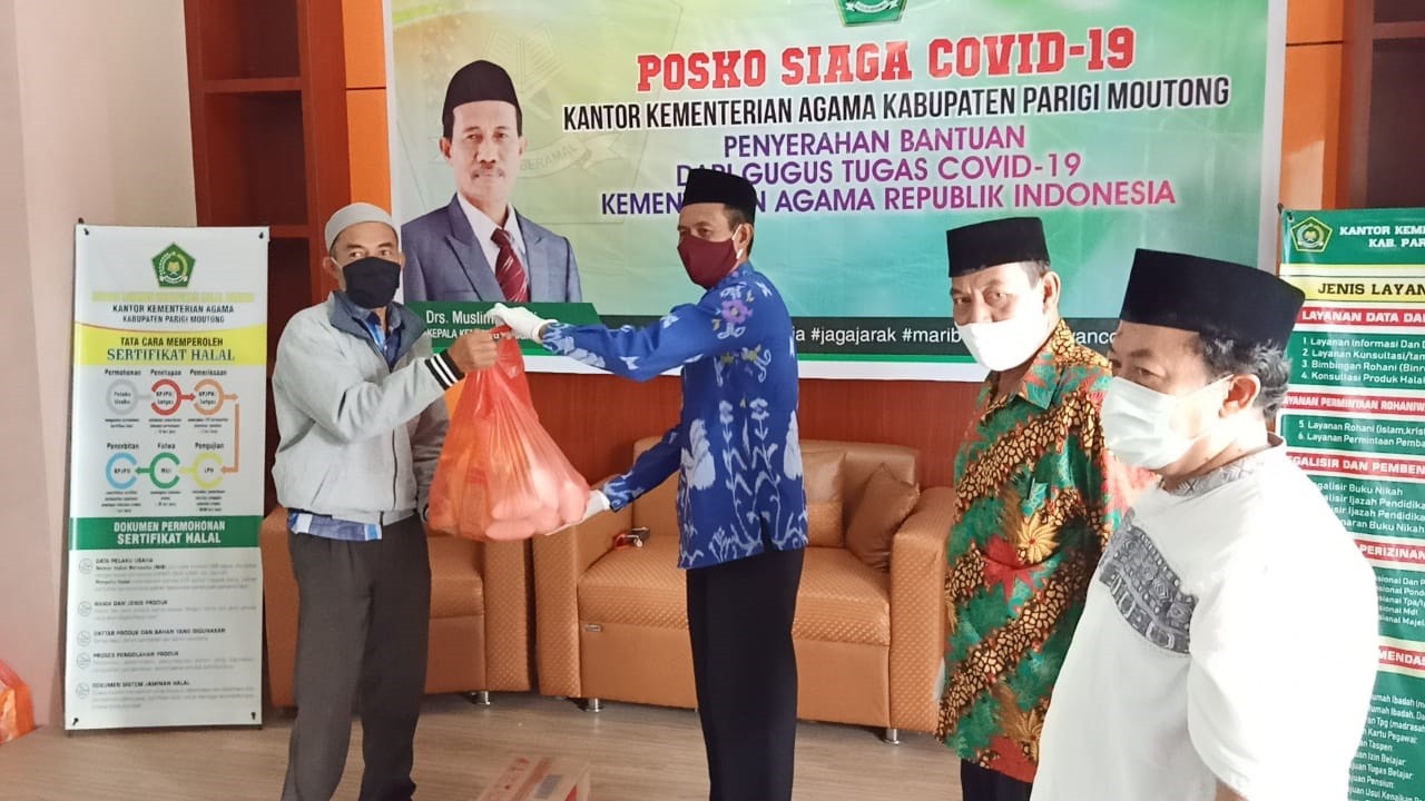 32 Takmir Masjid di Parimo Terima Bantuan Sembako