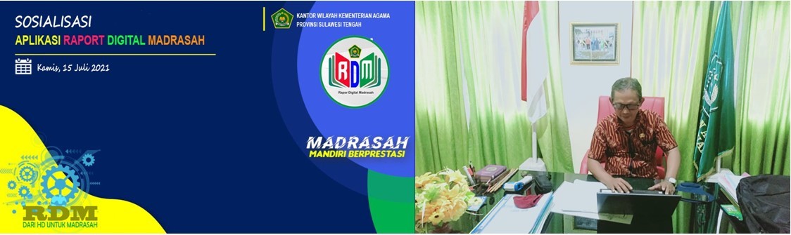 Kepala MTsN 1 Donggala Mengikuti Sosialisi Rapor Digital Madrasah