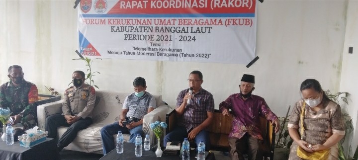 Rakor FKUB Banggai Laut, Kakankemenag Taslim: Perkuat Moderasi Beragama