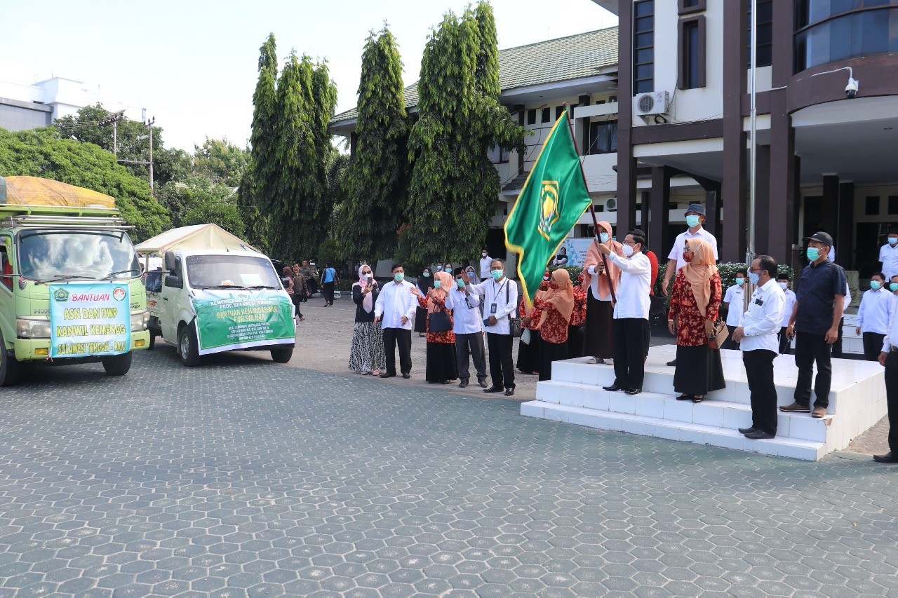 Kakanwil Lepas Tim Bantuan ASN Peduli Sulbar 