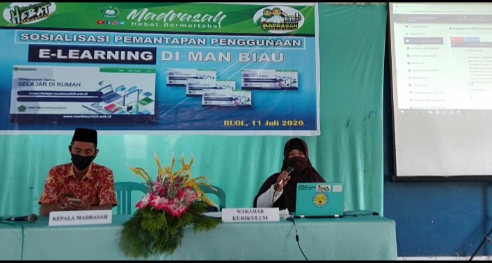 MAN BIAU LAKSANAKAN SOSIALISASI PEMANTAPAN PENGGUNAAN E-LEARNING MADRASAH