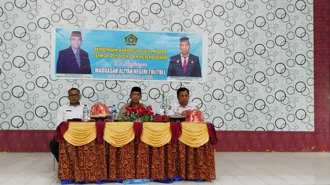Pembinaan ASN Tenaga Pendidik Dan Kependidikan MAN Tolitoli