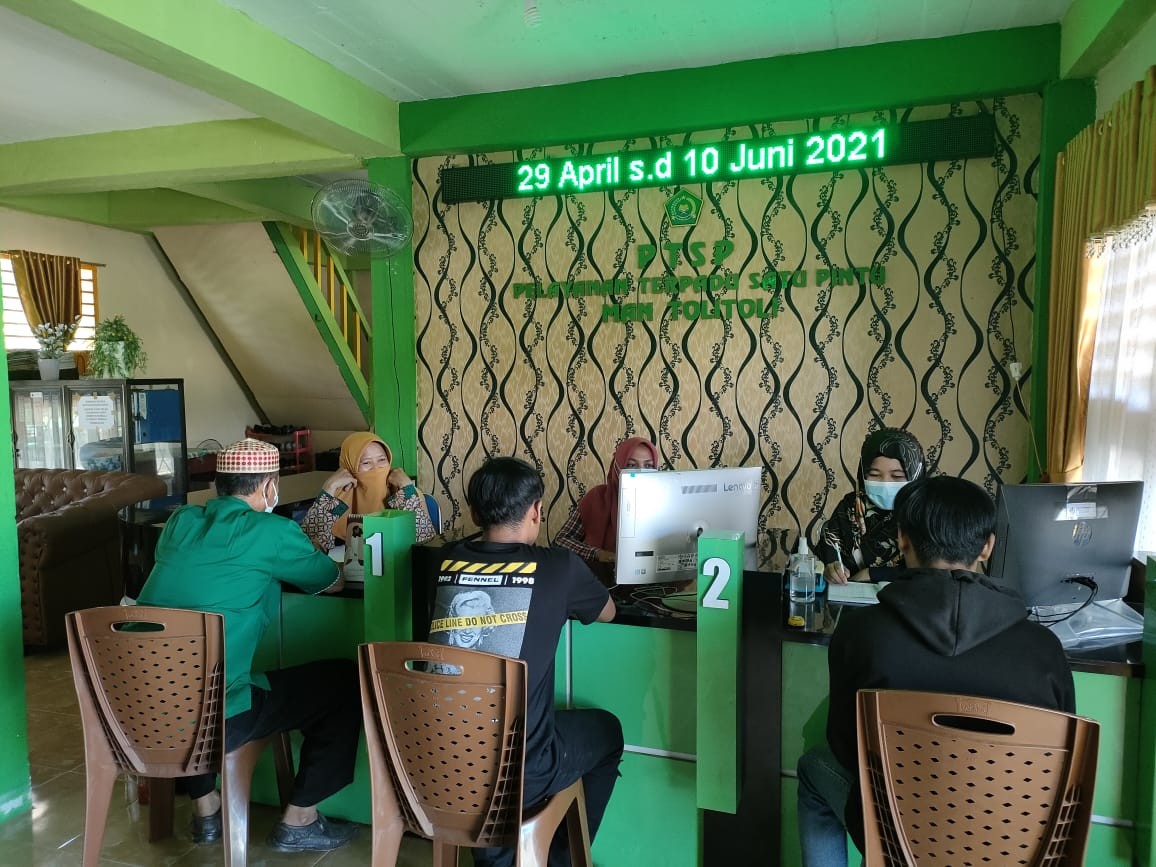 Pelayanan Terpadu Satu Pintu MAN Tolitoli Tetap Beri Pelayanan Prima 