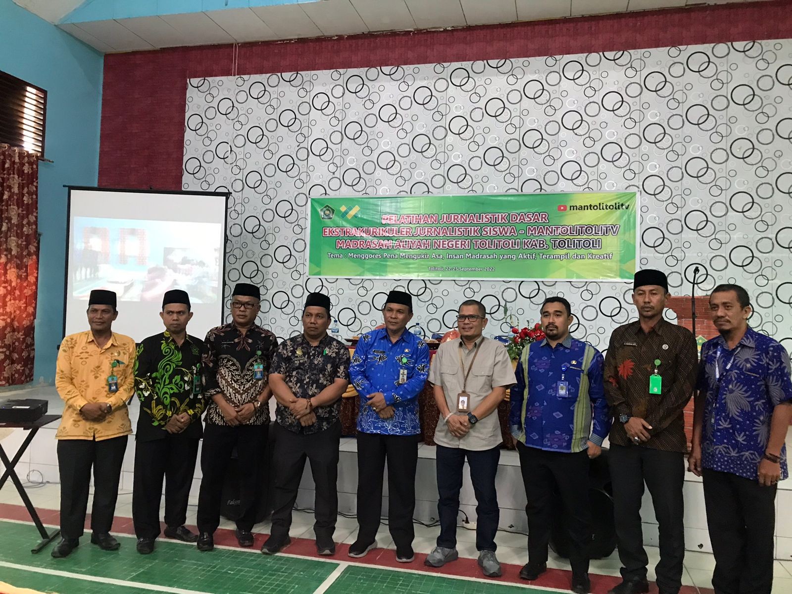 Pembukaan Pelatihan Jurnalistik Dasar Ekstrakurikuler siswa MAN ToliToli TV