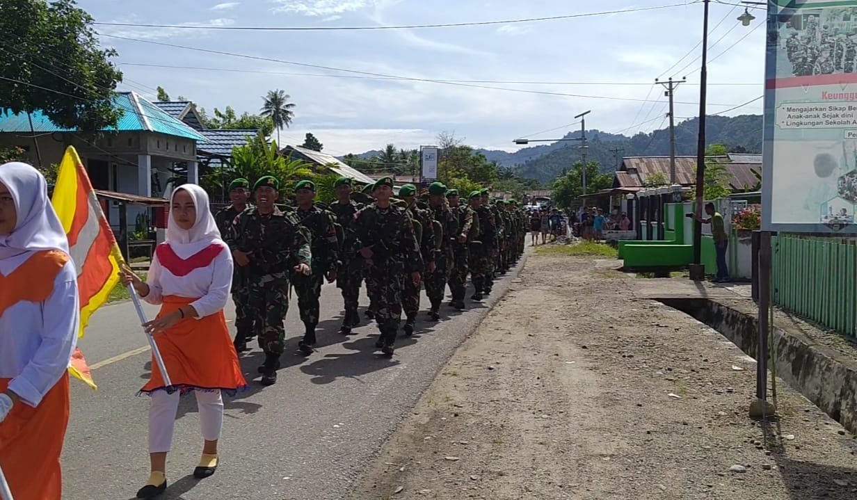 Drumb Band Gita Jaya MAN Tolitoli  Meriahkan Penyambutan Purna Tugas Perbatasan RI-PNG 