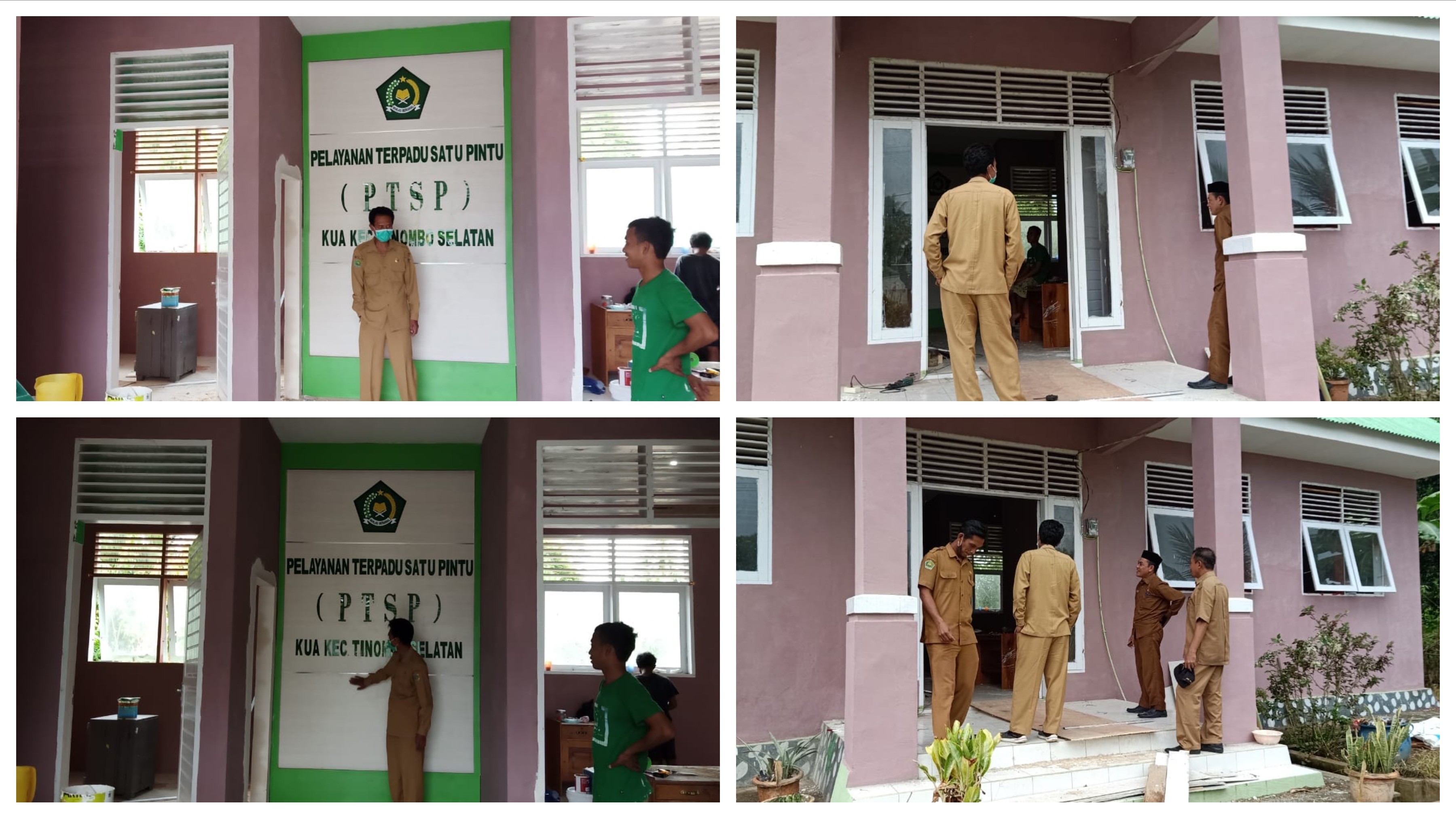 Kepala KanKemenag Parimo Tinjau Rehab Gedung KUA Tinombo Selatan