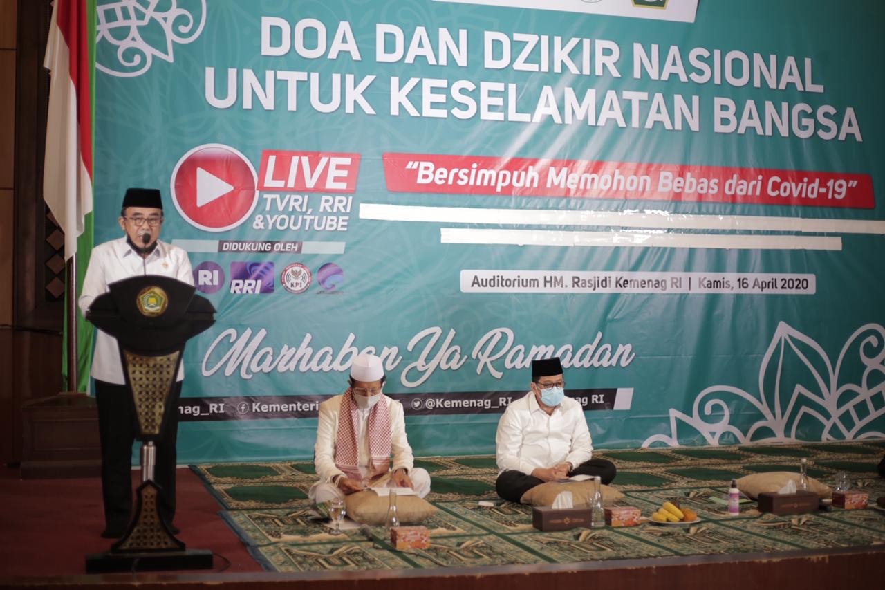 Sambutan Menag dalam Doa dan Dzikir Nasional untuk Bangsa