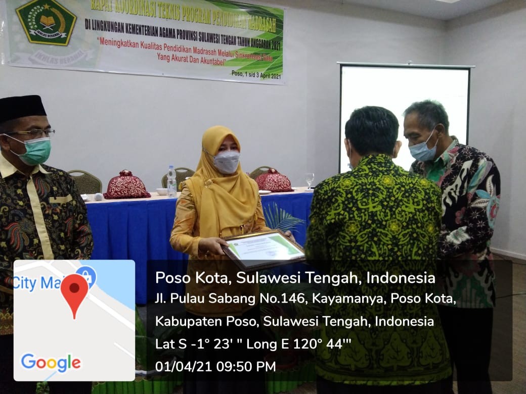 MAN TOLITOLI TERBAIK PERTAMA  ATAS KINERJA ANGGARAN 2020/2021