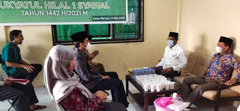 Rukyatul Hilal 1 Syawal 1442 H di Desa Marana, Hilal Tidak Terlihat