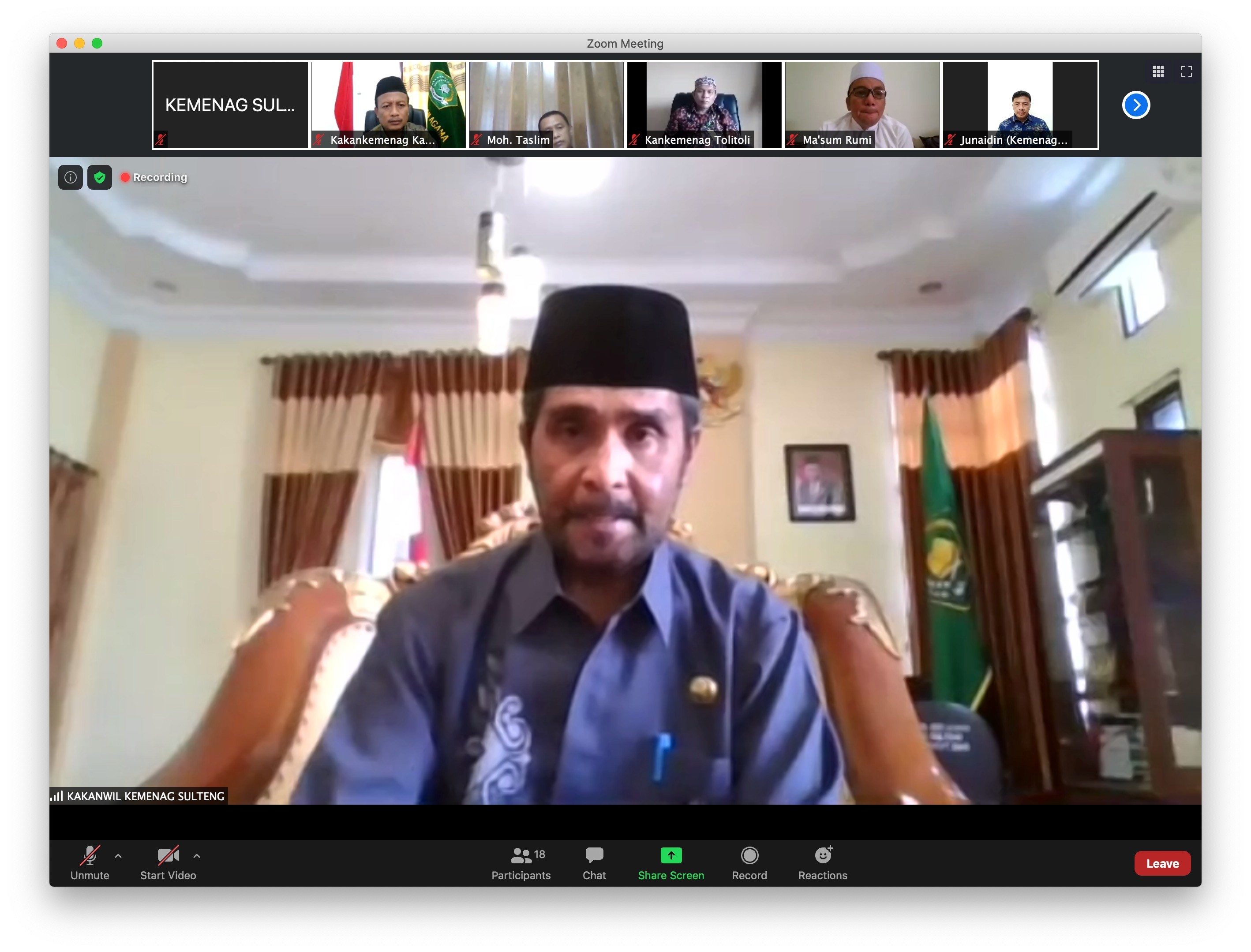 Kemenag Sulteng Bahas SE Menag Nomor 4 Tahun 2021